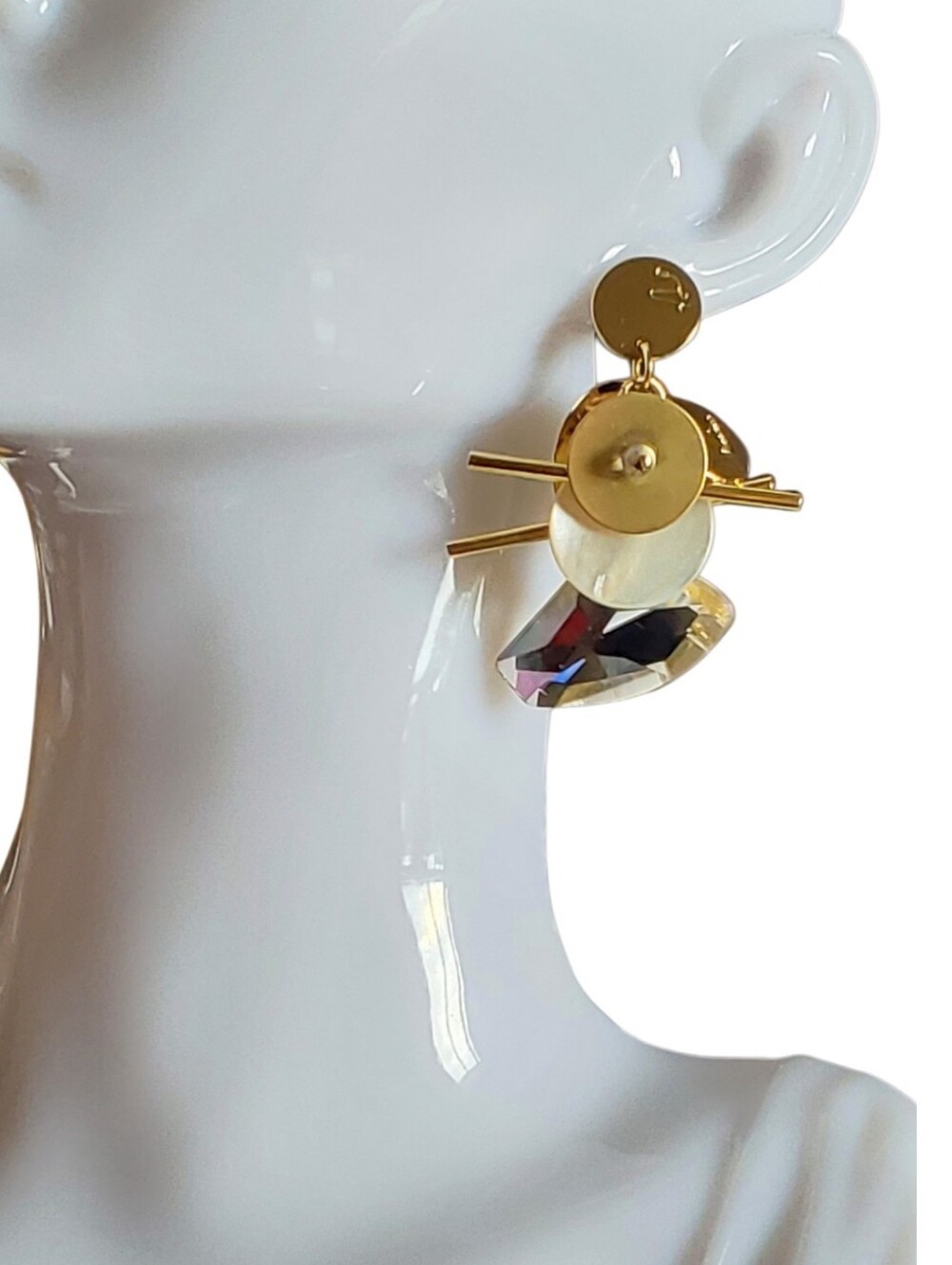 Signed Chandelier Drop Earrings